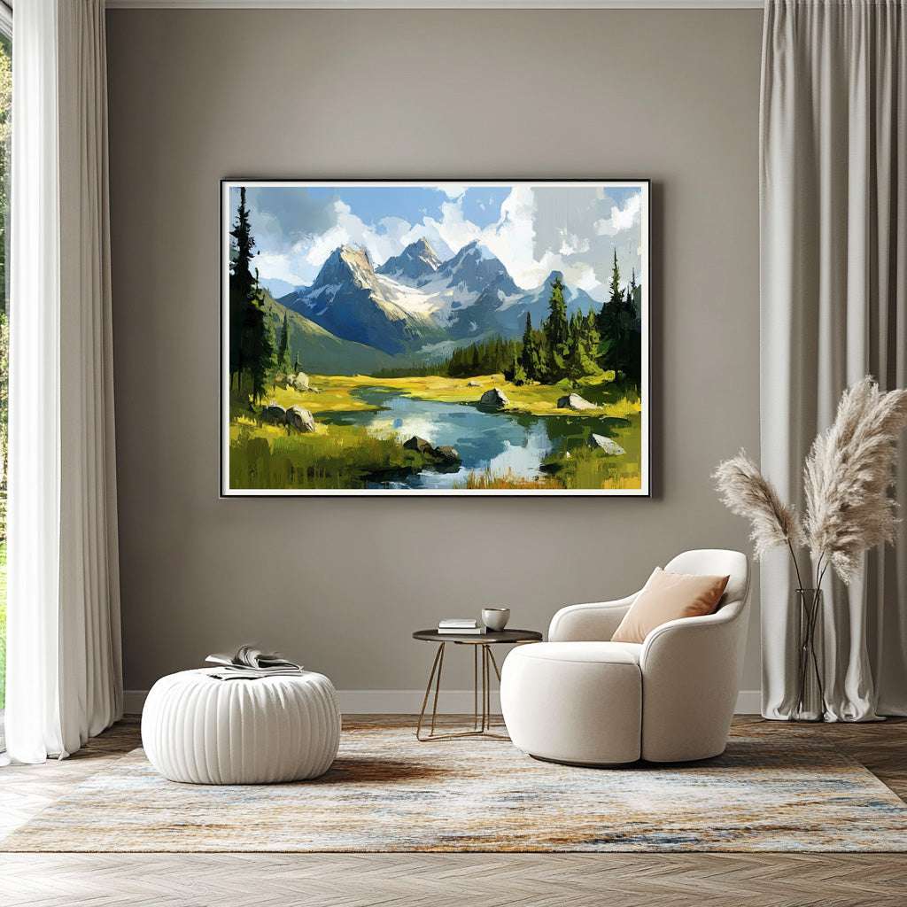 Vitality of Alaska: Lush Mountain Landscape