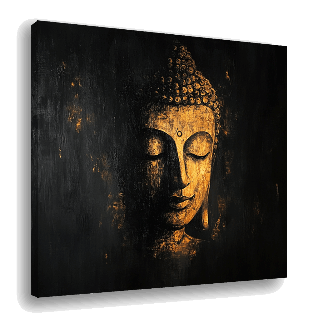 Golden Serenity: Luxurious Buddha Portrait