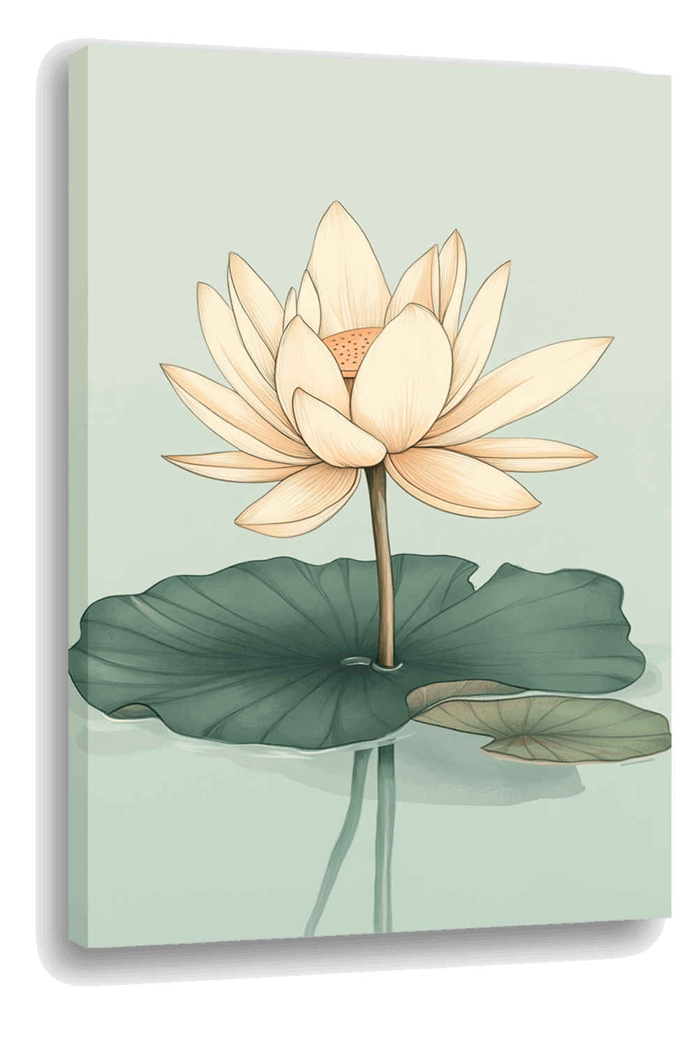 Lotus Harmony: Minimalist Lotus on Water