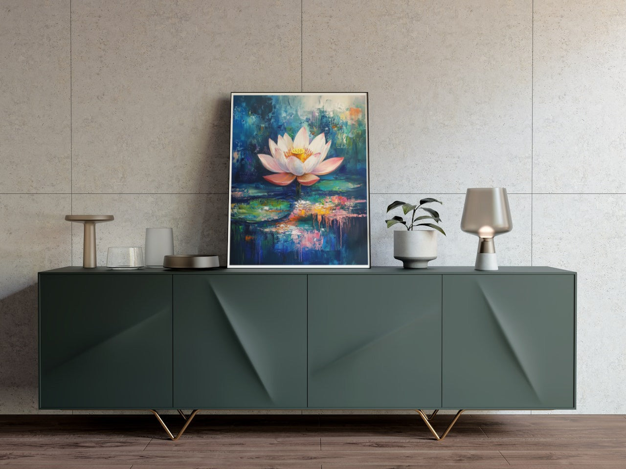 Abstract Bloom: Lotus in Motion