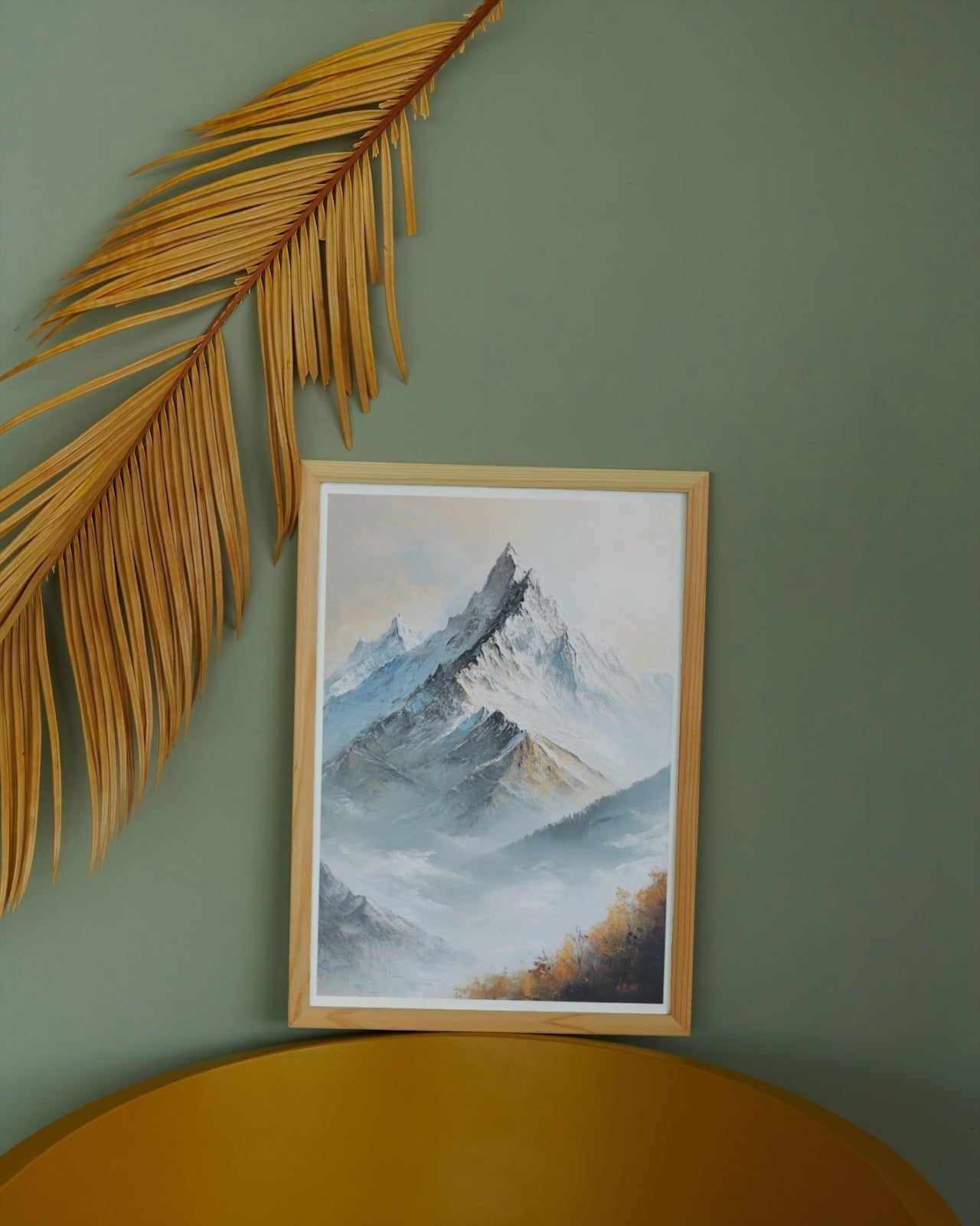 Timeless Peaks: Snow-Capped Mountain Masterpiece