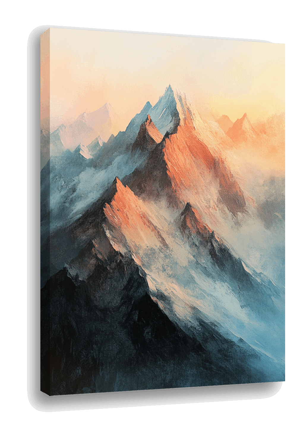Sunset Serenity: Watercolor Mountain Landscape