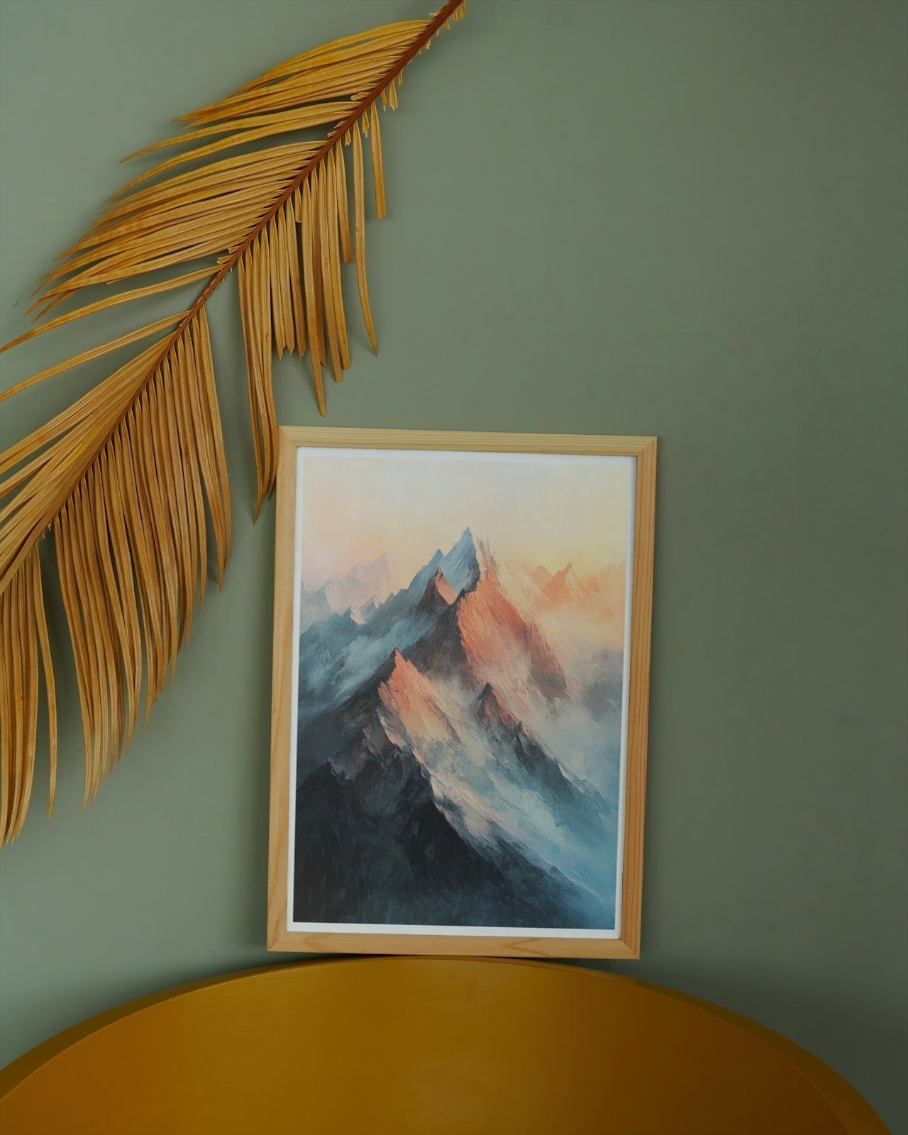 Sunset Serenity: Watercolor Mountain Landscape