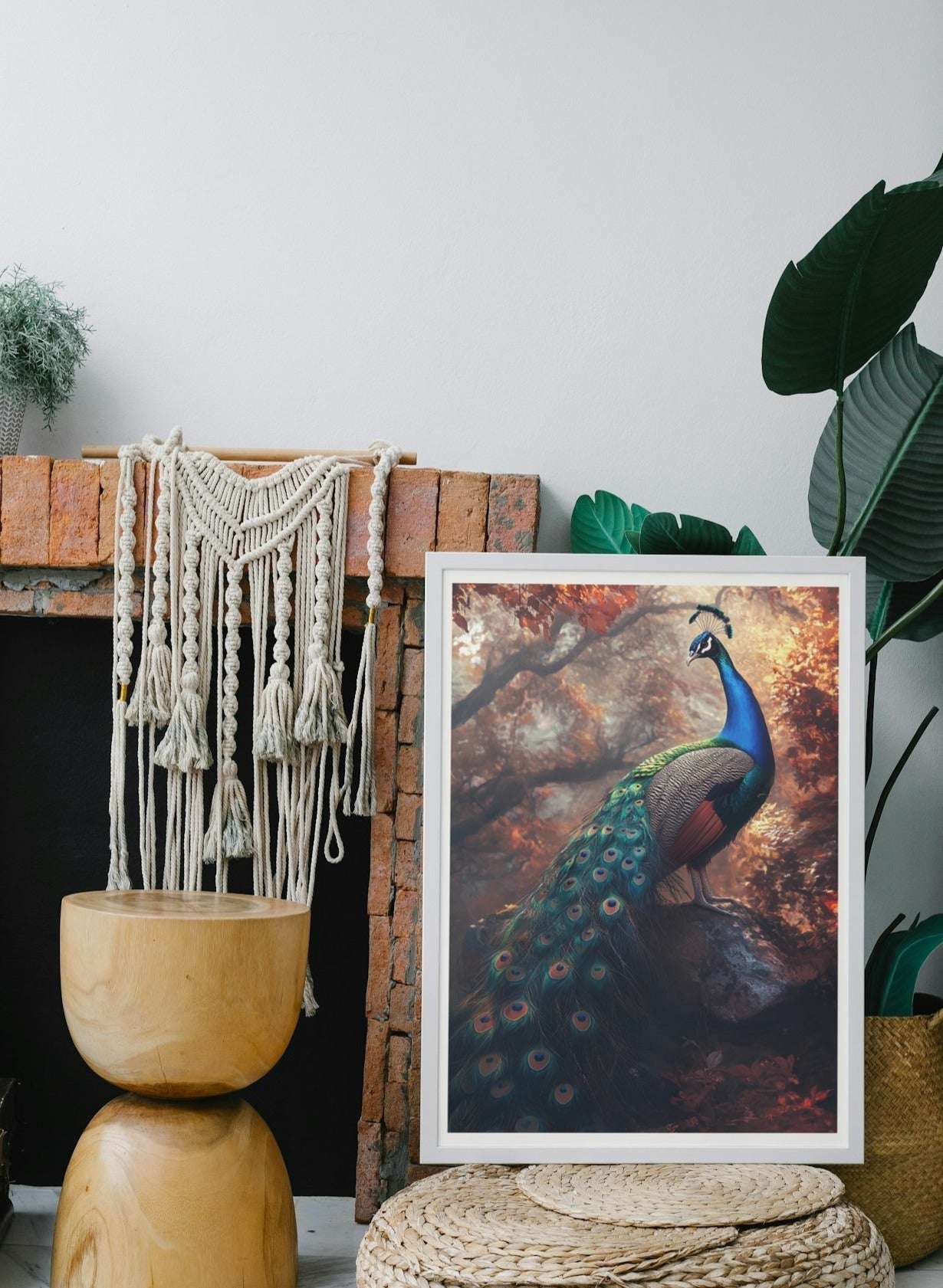 Majestic Plumage: Peacock in the Forest