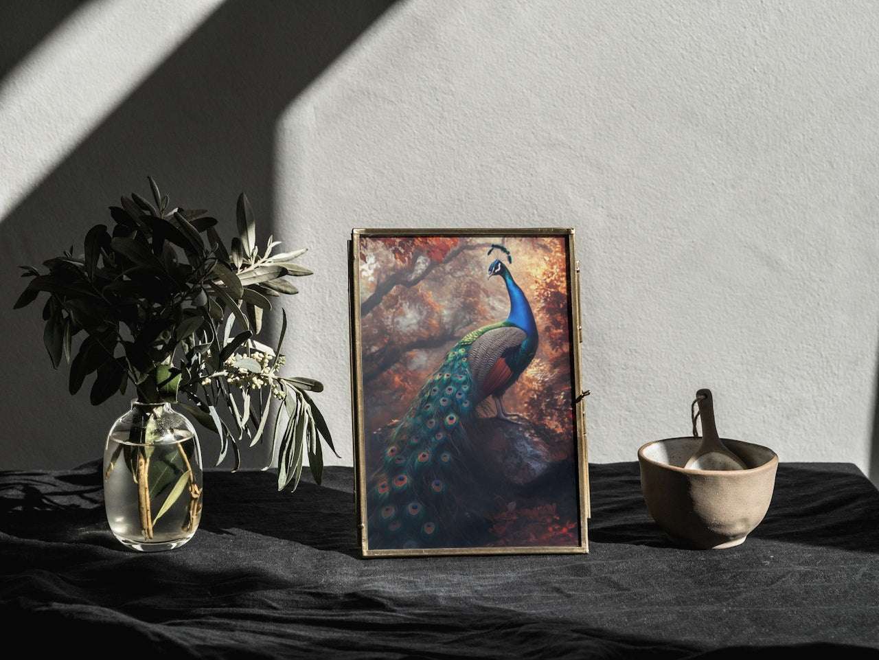 Majestic Plumage: Peacock in the Forest