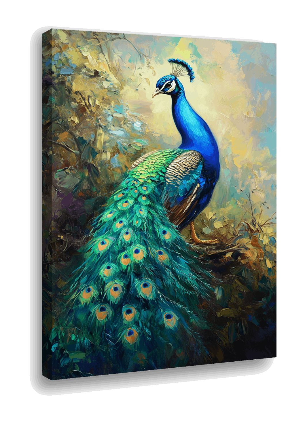 Enchanted Plumage: Peacock in the Forest Clearing