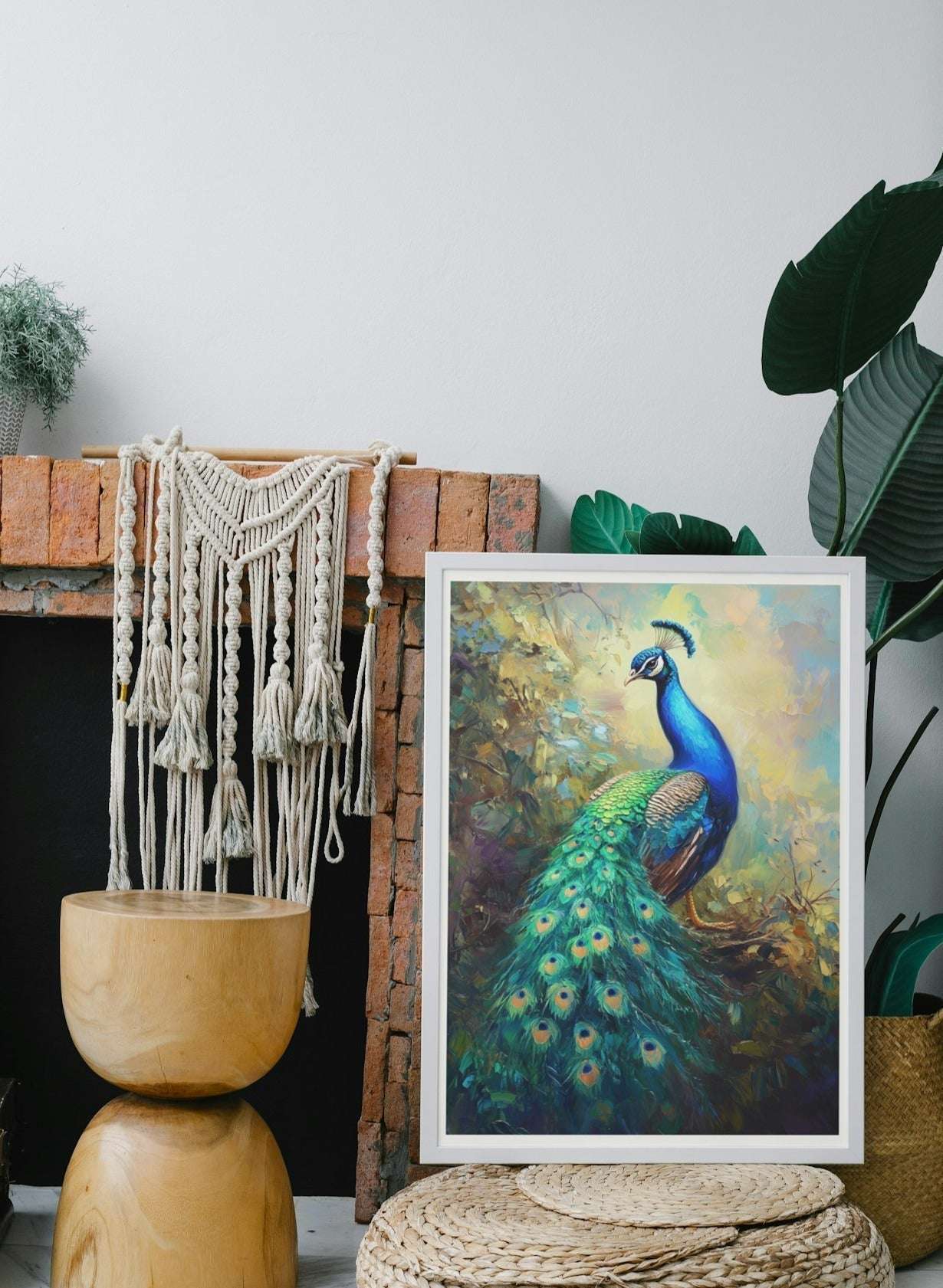 Enchanted Plumage: Peacock in the Forest Clearing