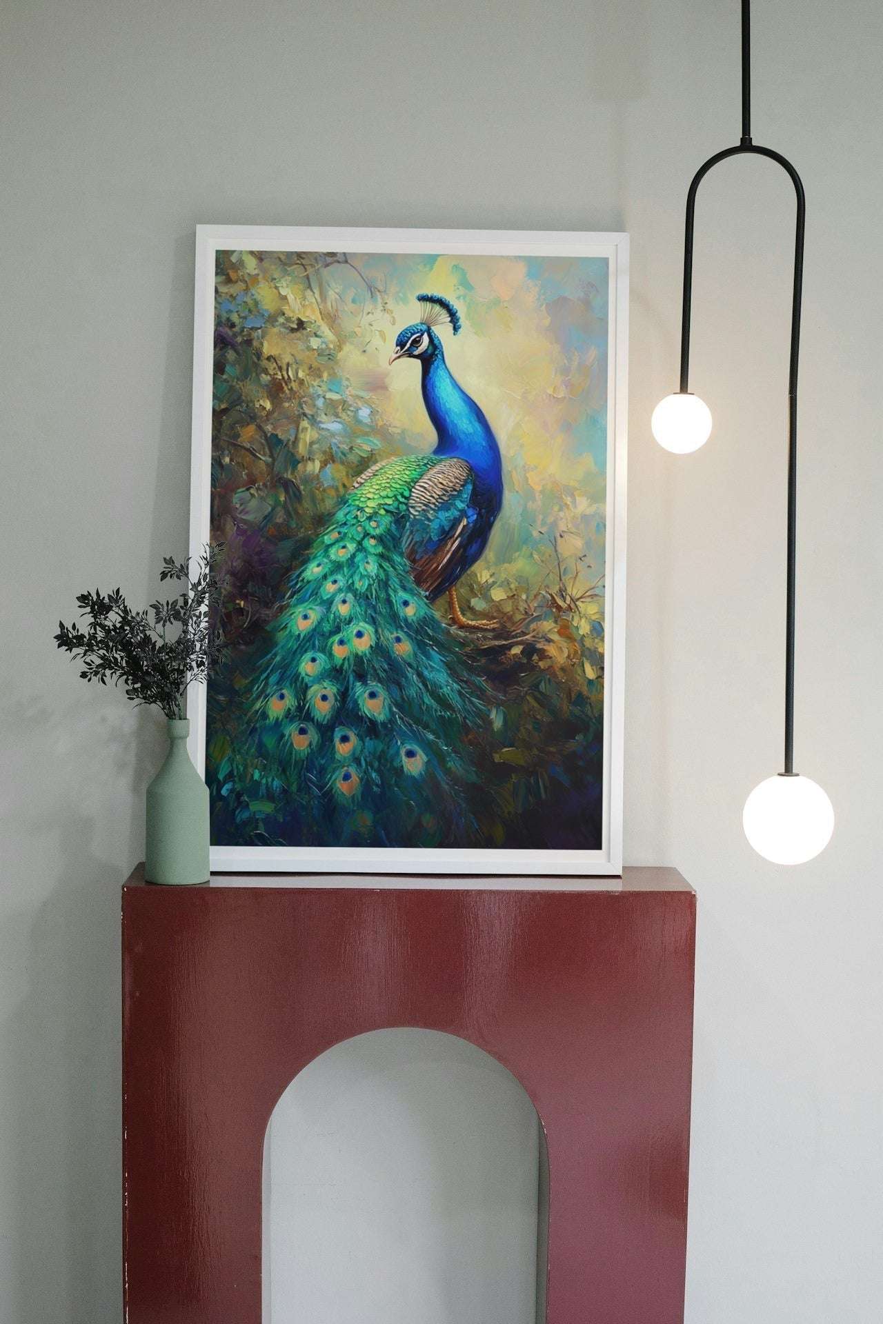 Enchanted Plumage: Peacock in the Forest Clearing