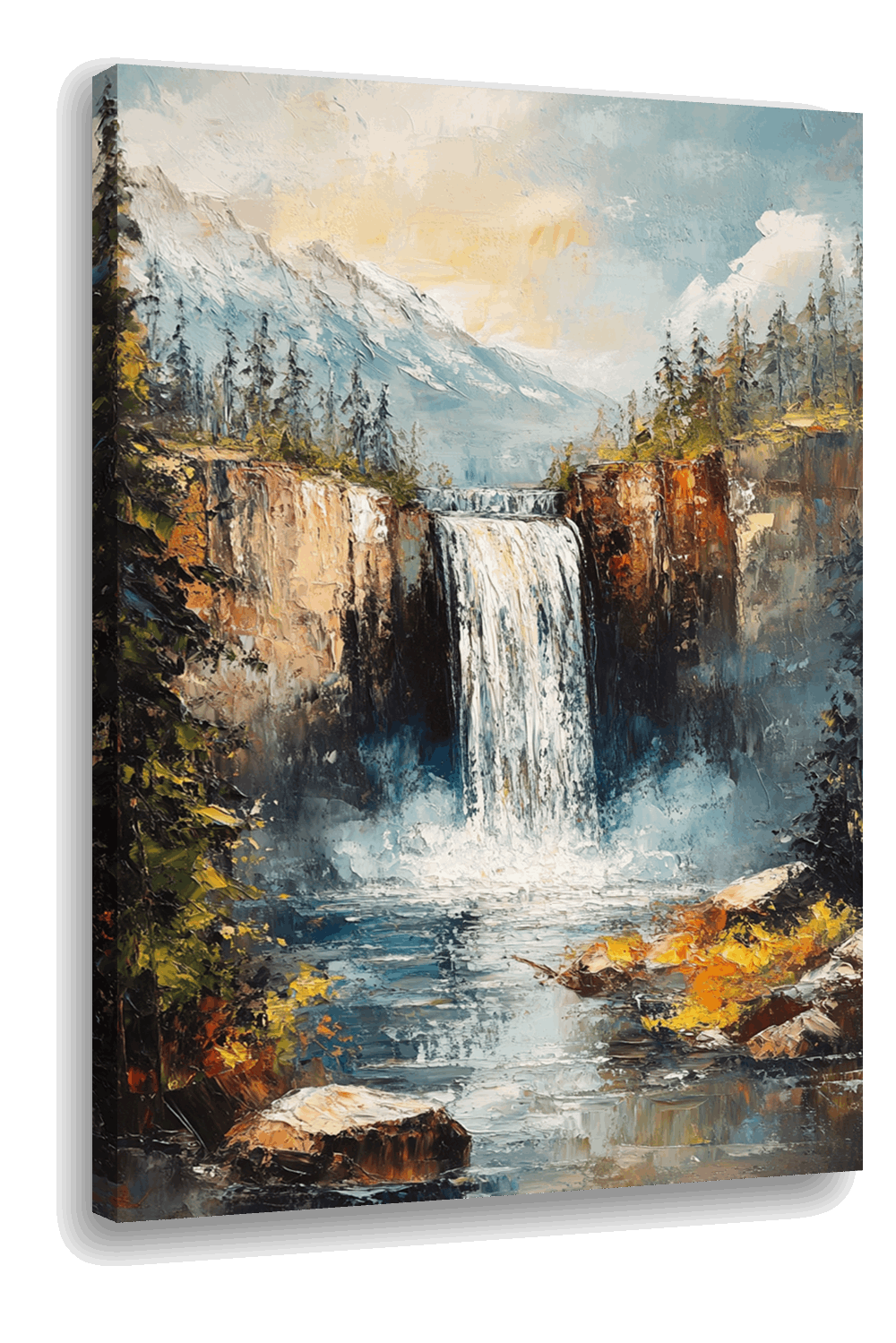 Serene Cascades: Waterfall in Tranquil Harmony