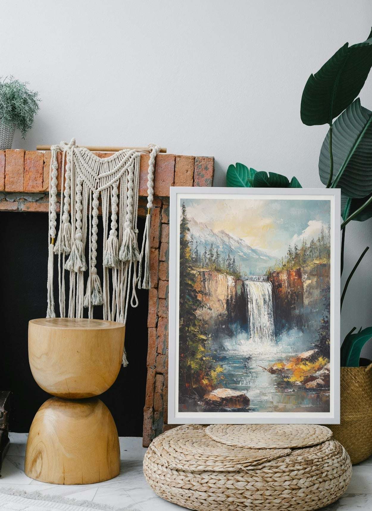 Serene Cascades: Waterfall in Tranquil Harmony