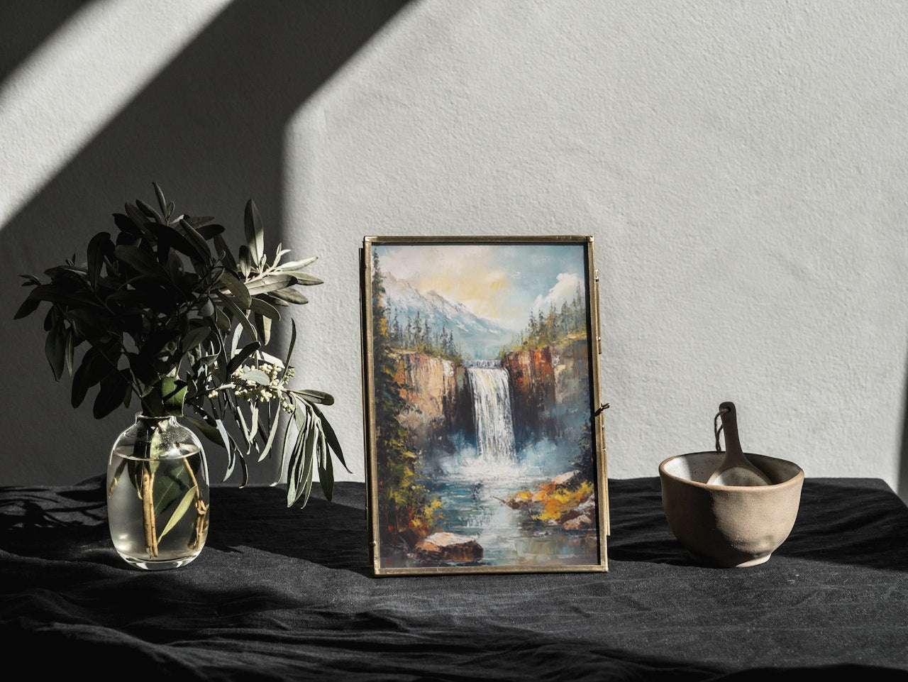 Serene Cascades: Waterfall in Tranquil Harmony