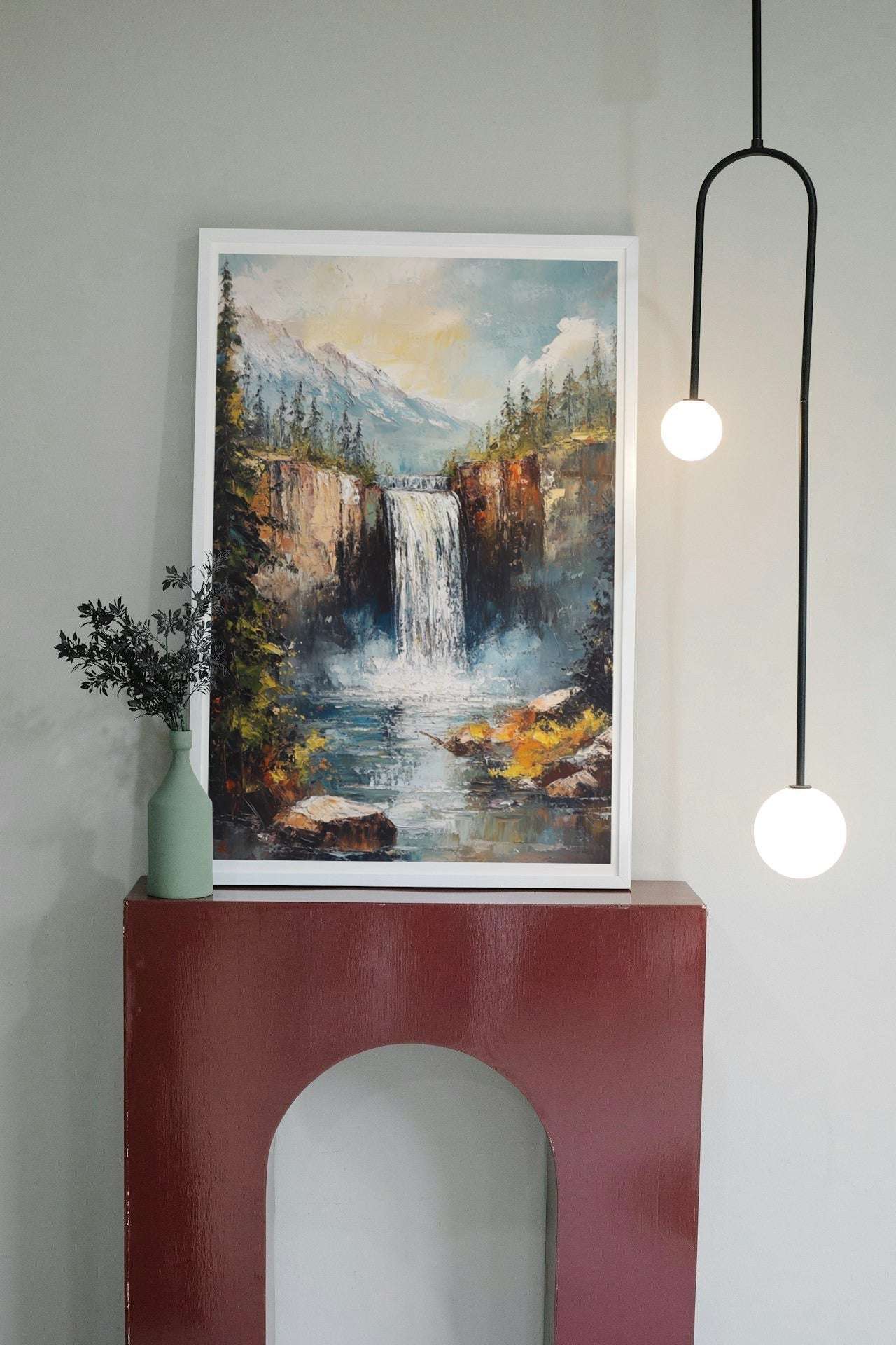 Serene Cascades: Waterfall in Tranquil Harmony