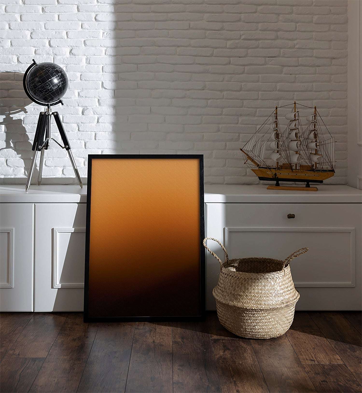 Orange Gradient with Carbon Fiber Texture