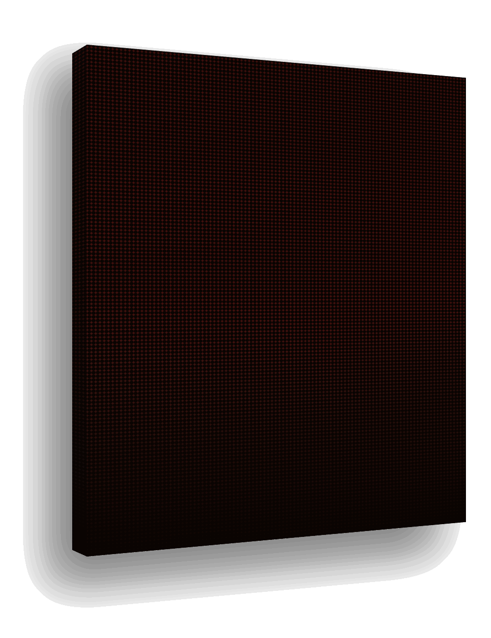 Crimson Glow: Dark Brown Canvas with Red Dot Symmetry