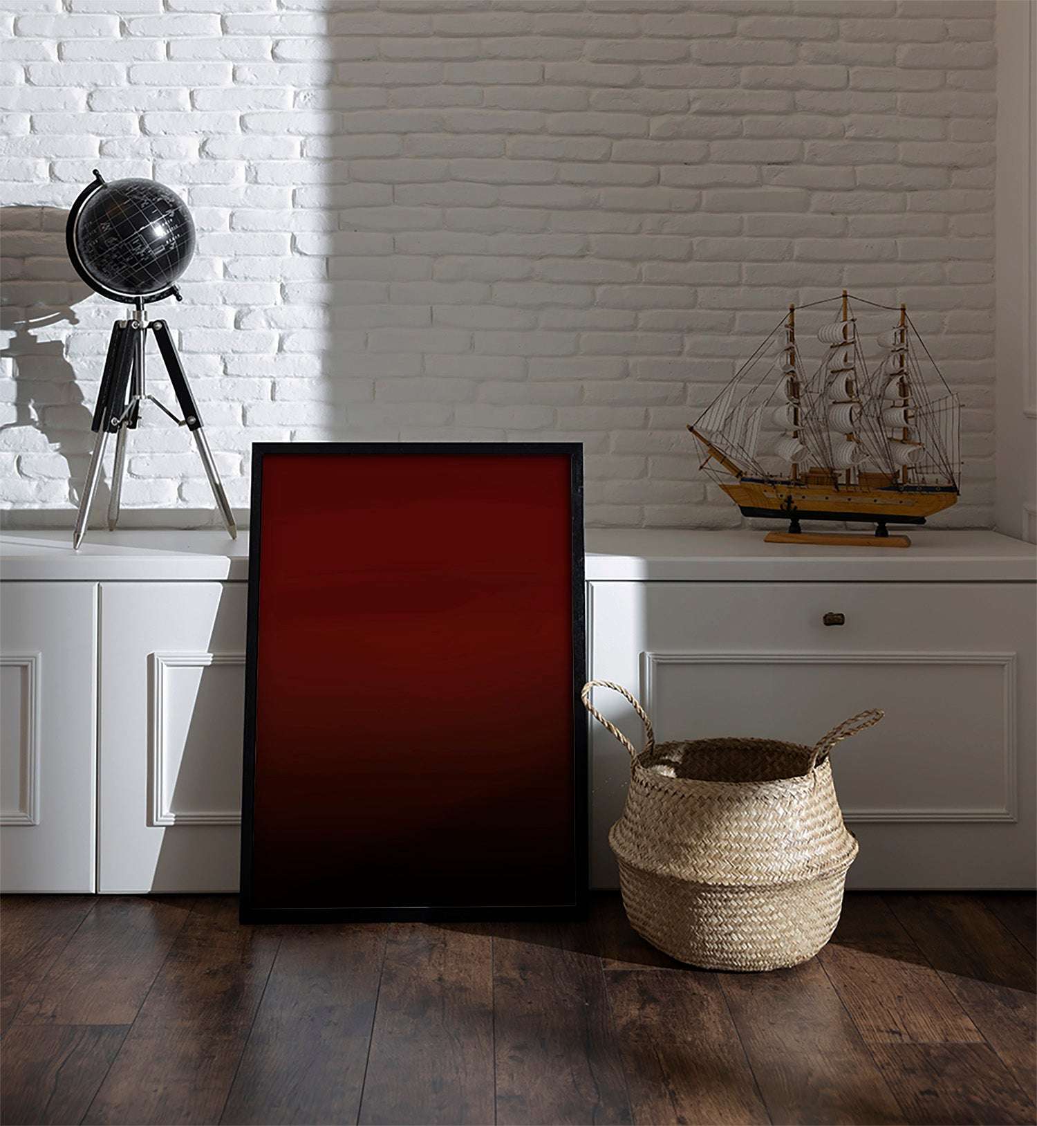 Crimson Canvas: Dark Red Gradient